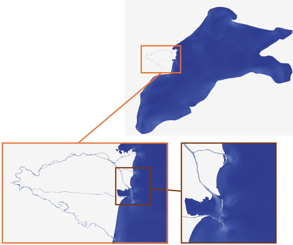 Preliminary results of the hydrodynamics from the Danube river to the Black Sea. 